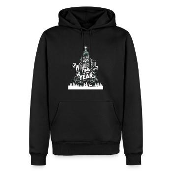 Weihnachten Schönste Zeit Des Jahres Heiligabend - Männer Premium Bio Hoodie - Schwarz - Vorne - Nico (187cm)