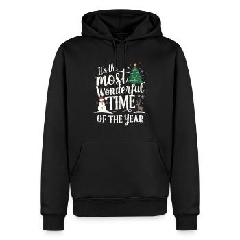 Schönste Zeit Des Jahres Weihnachten Heiligabend - Männer Premium Bio Hoodie - Schwarz - Vorne - Nico (187cm)