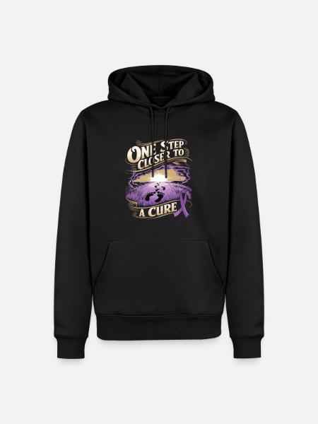 Alzheimer Bewusstsein Lila Band - Männer Premium Bio Hoodie - Schwarz