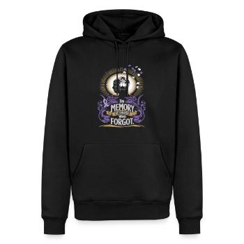 Alzheimer Bewusstsein Lila Band - Männer Premium Bio Hoodie - Schwarz - Vorne - Nico (187cm)