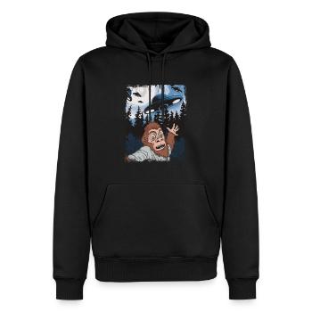 Ufo Alien Bigfoot Sasquatch - Männer Premium Bio Hoodie - Schwarz - Vorne - Nico (187cm)