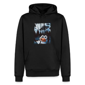 Pingouin drôle cool - Sweat à capuche Premium bio Homme - noir - Devant - Nico (187cm)