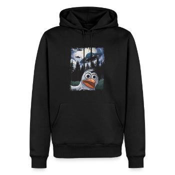 Pingouin drôle cool - Sweat à capuche Premium bio Homme - noir - Devant - Nico (187cm)