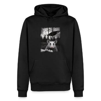 Lustiges Opossum Possum Weird Stuff Meme Design - Männer Premium Bio Hoodie - Schwarz - Vorne - Nico (187cm)