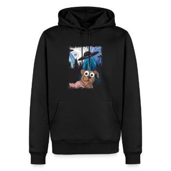 Hunde Selfie Ufo Design Für Hundefreunde - Männer Premium Bio Hoodie - Schwarz - Vorne - Nico (187cm)