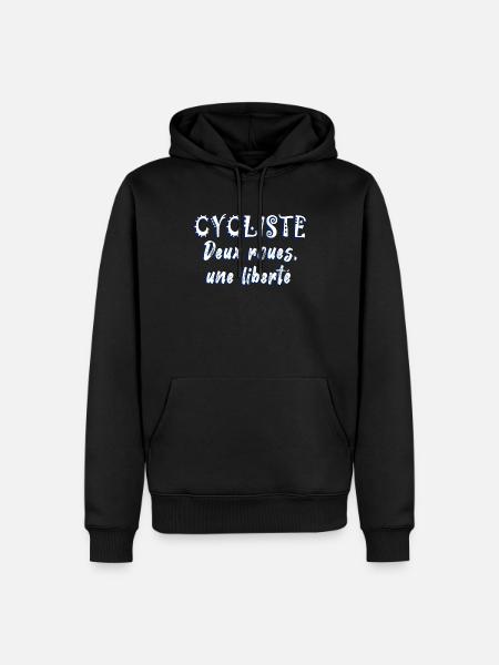 Bicycle Two-Wheeled Bicycle Freedom - Men’s Premium Organic Hoodie - black