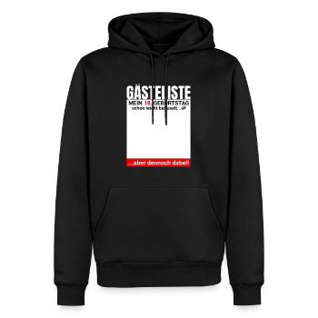 18. Geburtstag Junge 18 Jahre 2007 Geschenk - Männer Premium Bio Hoodie - Schwarz - Vorne - Nico (187cm)