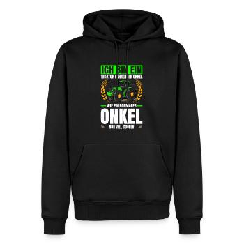 Ich Bin Ein Traktor Fahrender Onkel Traktor - Männer Premium Bio Hoodie - Schwarz - Vorne - Nico (187cm)