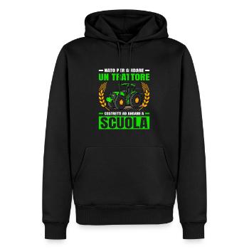 Agricoltura Nato Per Guidare Trattori Trattore - Männer Premium Bio Hoodie - Schwarz - Vorne - Nico (187cm)