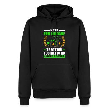 Agricoltura Nato Per Guidare Trattori Trattore - Männer Premium Bio Hoodie - Schwarz - Vorne - Nico (187cm)