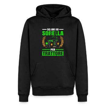 Agricoltura Scambio Sorella Per Trattore - Männer Premium Bio Hoodie - Schwarz - Vorne - Nico (187cm)