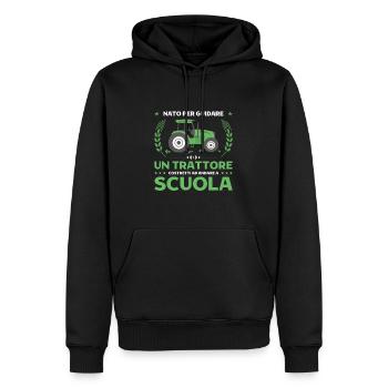 Agricoltura Nato Per Guidare Trattori Trattore - Männer Premium Bio Hoodie - Schwarz - Vorne - Nico (187cm)