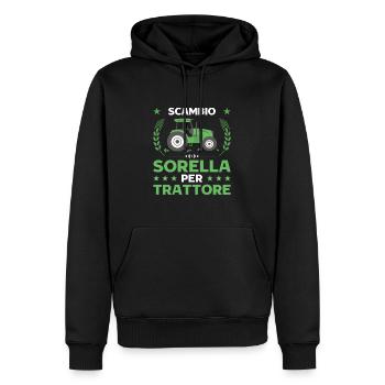 Agricoltura Scambio Sorella Per Trattore - Männer Premium Bio Hoodie - Schwarz - Vorne - Nico (187cm)