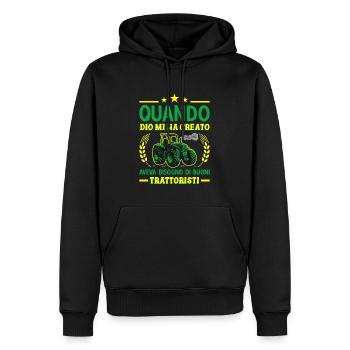 Agricoltura Buoni Trattoristi Trattore - Männer Premium Bio Hoodie - Schwarz - Vorne - Nico (187cm)