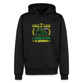 Datemi Un Trattore Conquistero Il Mondo Trattore - Männer Premium Bio Hoodie - Schwarz - Vorne - Nico (187cm)
