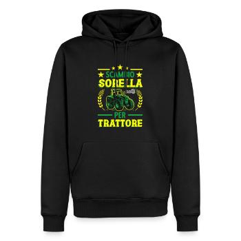Agricoltura Scambio Sorella Per Trattore - Männer Premium Bio Hoodie - Schwarz - Vorne - Nico (187cm)
