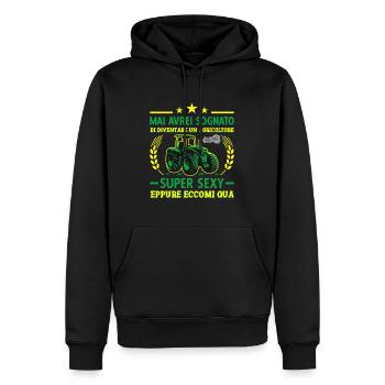 Agricoltura Agricoltore Super Sexy Trattore - Männer Premium Bio Hoodie - Schwarz - Vorne - Nico (187cm)