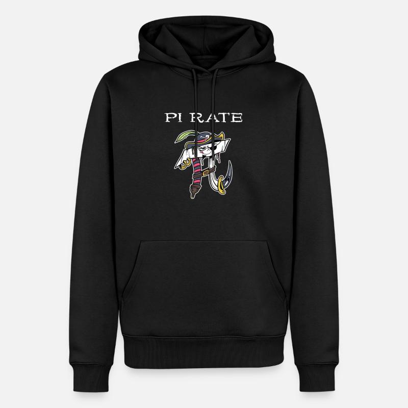 Math Pirate Pi - Männer Premium Bio Hoodie - Schwarz