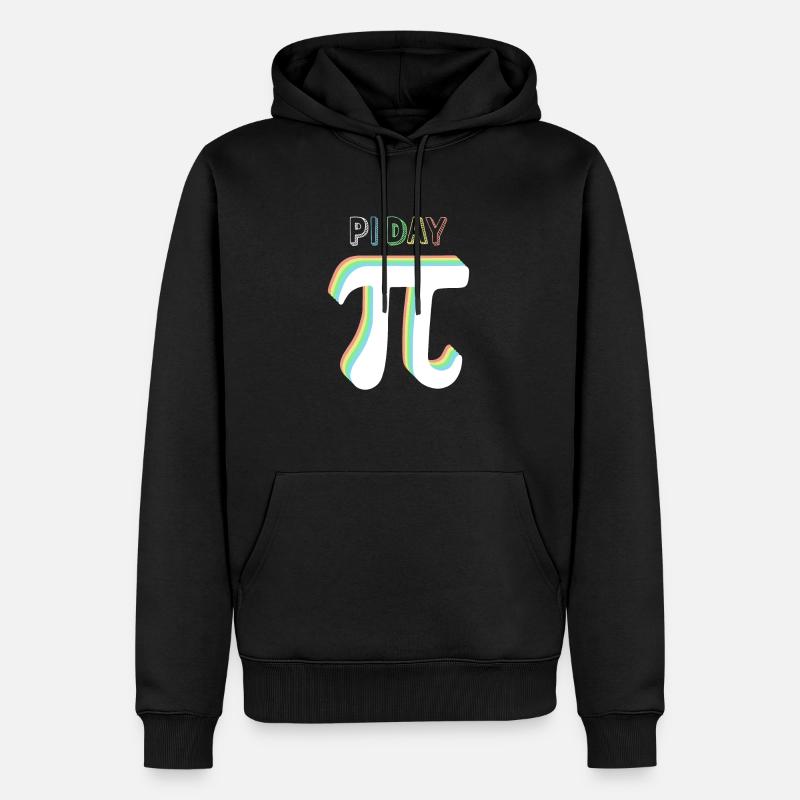 Math Pi symbole Pi - Sweat à capuche Premium bio Homme - noir