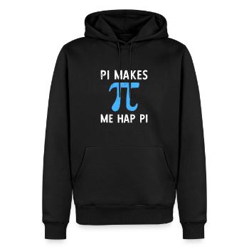 Math Pi Makes Me Happy Pi - Männer Premium Bio Hoodie - Schwarz - Vorne - Nico (187cm)
