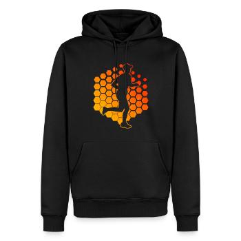 Marathonlaufen Marathonläufer Marathon - Männer Premium Bio Hoodie - Schwarz - Vorne - Nico (187cm)