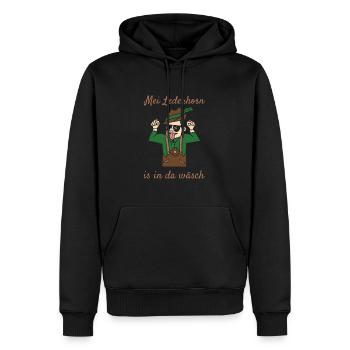 Mei Lederhosn Is In Da Wäsch Lederhose Ersatz - Männer Premium Bio Hoodie - Schwarz - Vorne - Nico (187cm)