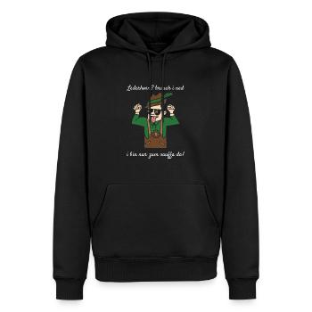 Lederhosn? Brauch i Ned I Bin Nur Zum Sauffa Da! - Männer Premium Bio Hoodie - Schwarz - Vorne - Nico (187cm)