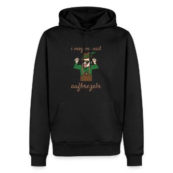 I Mog Mi Ned Aufbrezeln Lederhose Ersatz Lederhosn - Männer Premium Bio Hoodie - Schwarz - Vorne - Nico (187cm)