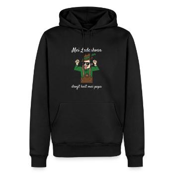 Mei Lederhosn Drogt Heit Mei Papa Lederhose Ersatz - Männer Premium Bio Hoodie - Schwarz - Vorne - Nico (187cm)