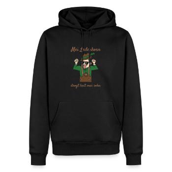 Mei Lederhosn Drogt Heit Mei Sohn Lederhose Ersatz - Männer Premium Bio Hoodie - Schwarz - Vorne - Nico (187cm)