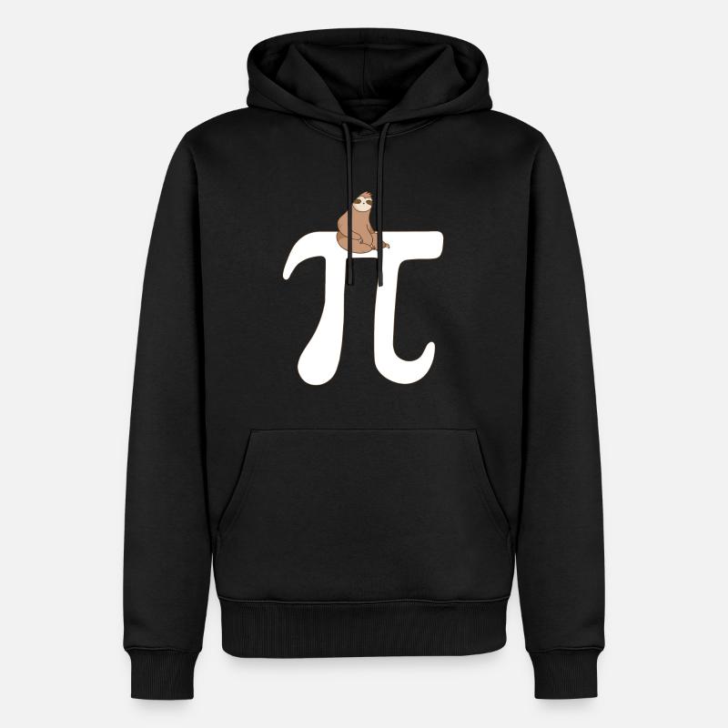 Math Paresseux Pi - Sweat à capuche Premium bio Homme - noir
