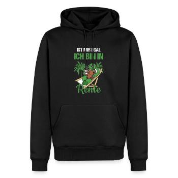 Pensionierung Ist Mir Egal Ich Bin In Rente - Männer Premium Bio Hoodie - Schwarz - Vorne - Nico (187cm)