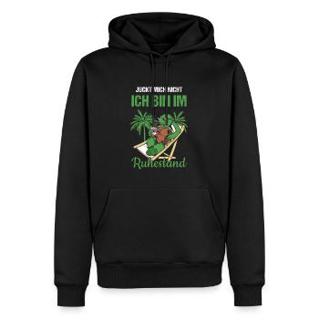 Juckt Mich Nicht Ich Bin Im Ruhestand Rente - Männer Premium Bio Hoodie - Schwarz - Vorne - Nico (187cm)