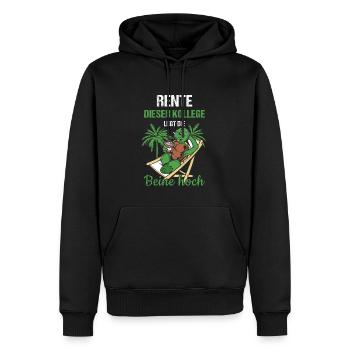 Rente Dieser Kollege Legt Die Beine Hoch Rente - Männer Premium Bio Hoodie - Schwarz - Vorne - Nico (187cm)