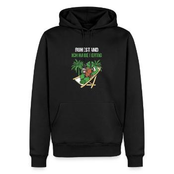 Pensionierung Ruhestand Ich Habe Fertig Rente - Männer Premium Bio Hoodie - Schwarz - Vorne - Nico (187cm)