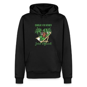 Endlich Rentner Jetzt Offiziell Rente - Männer Premium Bio Hoodie - Schwarz - Vorne - Nico (187cm)
