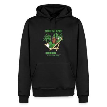 Pensionierung Ruhestand Countdown Läuft Rente - Männer Premium Bio Hoodie - Schwarz - Vorne - Nico (187cm)