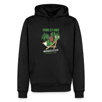 Pensionierung Ruhestand Countdown Läuft Rente - Männer Premium Bio Hoodie - Schwarz - Vorne - Nico (187cm)