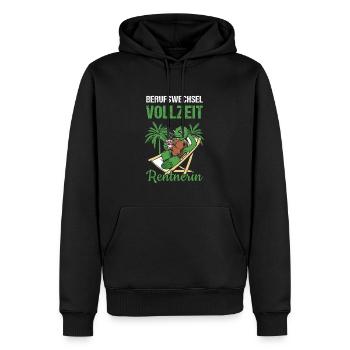 Berufswechsel Vollzeit Rentnerin Rente - Männer Premium Bio Hoodie - Schwarz - Vorne - Nico (187cm)