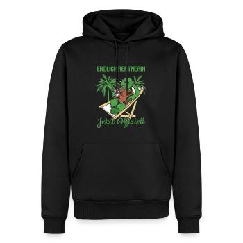Endlich Rentnerin Jetzt Offiziell Rente - Männer Premium Bio Hoodie - Schwarz - Vorne - Nico (187cm)