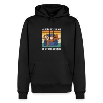 Spür Das Tier In Mir Es Ist Faul Und Süß Faultier - Männer Premium Bio Hoodie - Schwarz - Vorne - Nico (187cm)