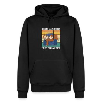Spür Das Tier In Mir Es Ist Ein Faultier Faultier - Männer Premium Bio Hoodie - Schwarz - Vorne - Nico (187cm)