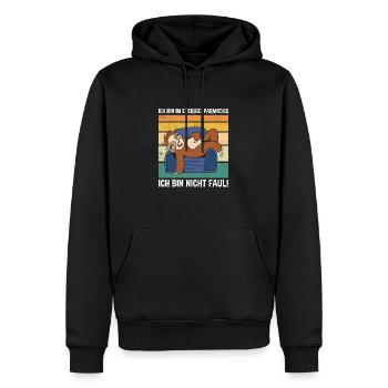 Bin Im Energiesparmodus Bin Nicht Faul! Faultier - Männer Premium Bio Hoodie - Schwarz - Vorne - Nico (187cm)