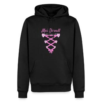 Mei Dirndl Gob's Net Mer In XL Dirndl Ersatz - Männer Premium Bio Hoodie - Schwarz - Vorne - Nico (187cm)