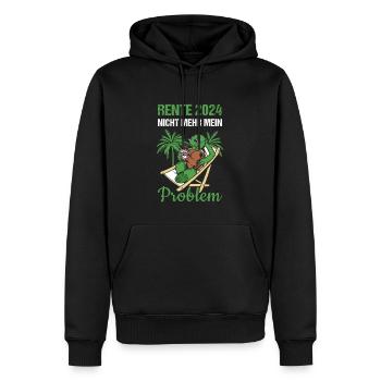 Rente 2024 Nicht Mehr Mein Problem Rente 2024 - Männer Premium Bio Hoodie - Schwarz - Vorne - Nico (187cm)