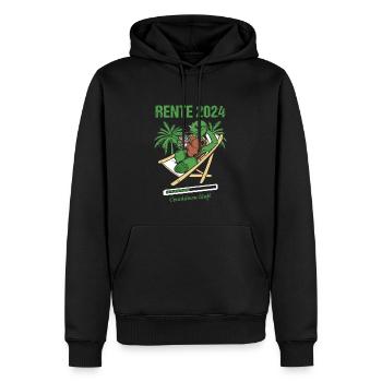Rente 2024 Countdown Läuft Rente 2024 - Männer Premium Bio Hoodie - Schwarz - Vorne - Nico (187cm)