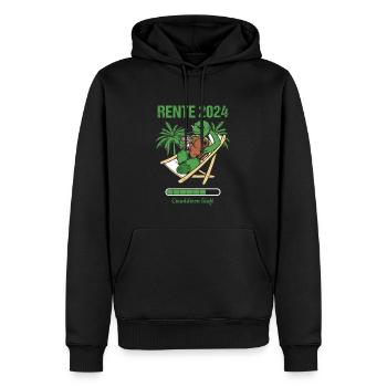 Rente 2024 Countdown Läuft Rente 2024 - Männer Premium Bio Hoodie - Schwarz - Vorne - Nico (187cm)