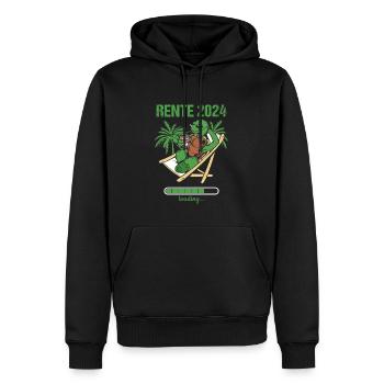 Rente 2024 Loading... Rente 2024 - Männer Premium Bio Hoodie - Schwarz - Vorne - Nico (187cm)