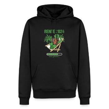 Rente 2024 Wird Geladen Rente 2024 - Männer Premium Bio Hoodie - Schwarz - Vorne - Nico (187cm)