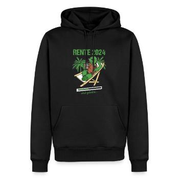 Rente 2024 Wird Geladen Rente 2024 - Männer Premium Bio Hoodie - Schwarz - Vorne - Nico (187cm)